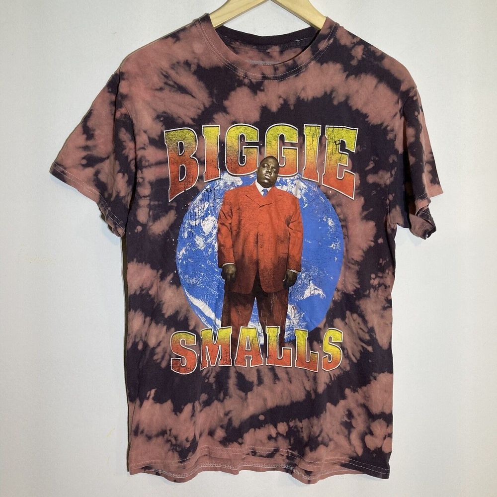 The Notorious B.I.G. Biggie Smalls Adult Medium Graphic Print Tie‎ Dye T-Shirt